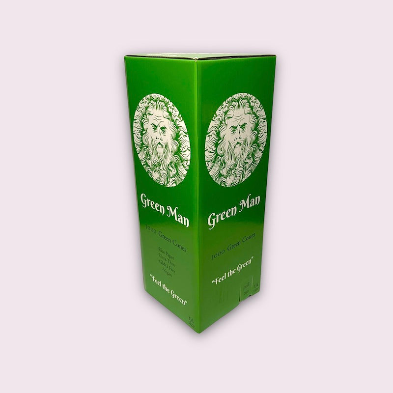 Green Man 1.25 Green Rice Cones 1000ct Bulk Box