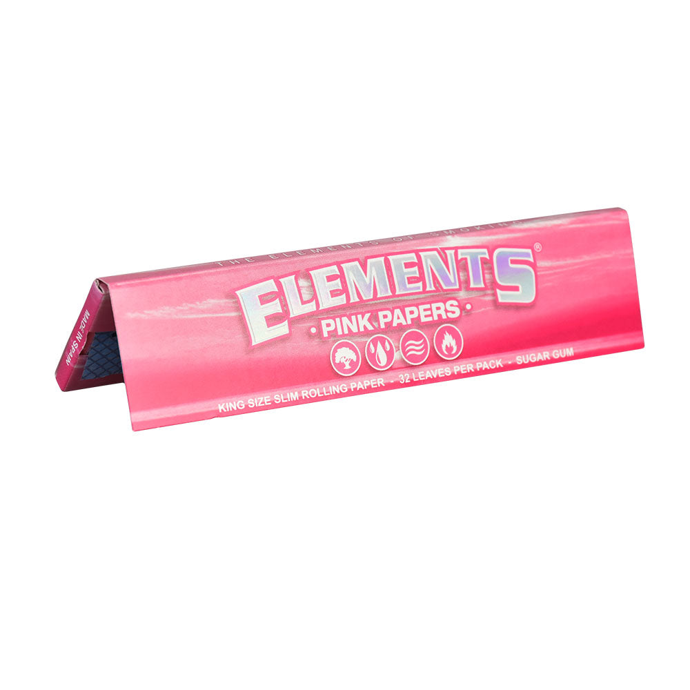 Elements Pink Rolling Papers - King Size Slim (50 Count)