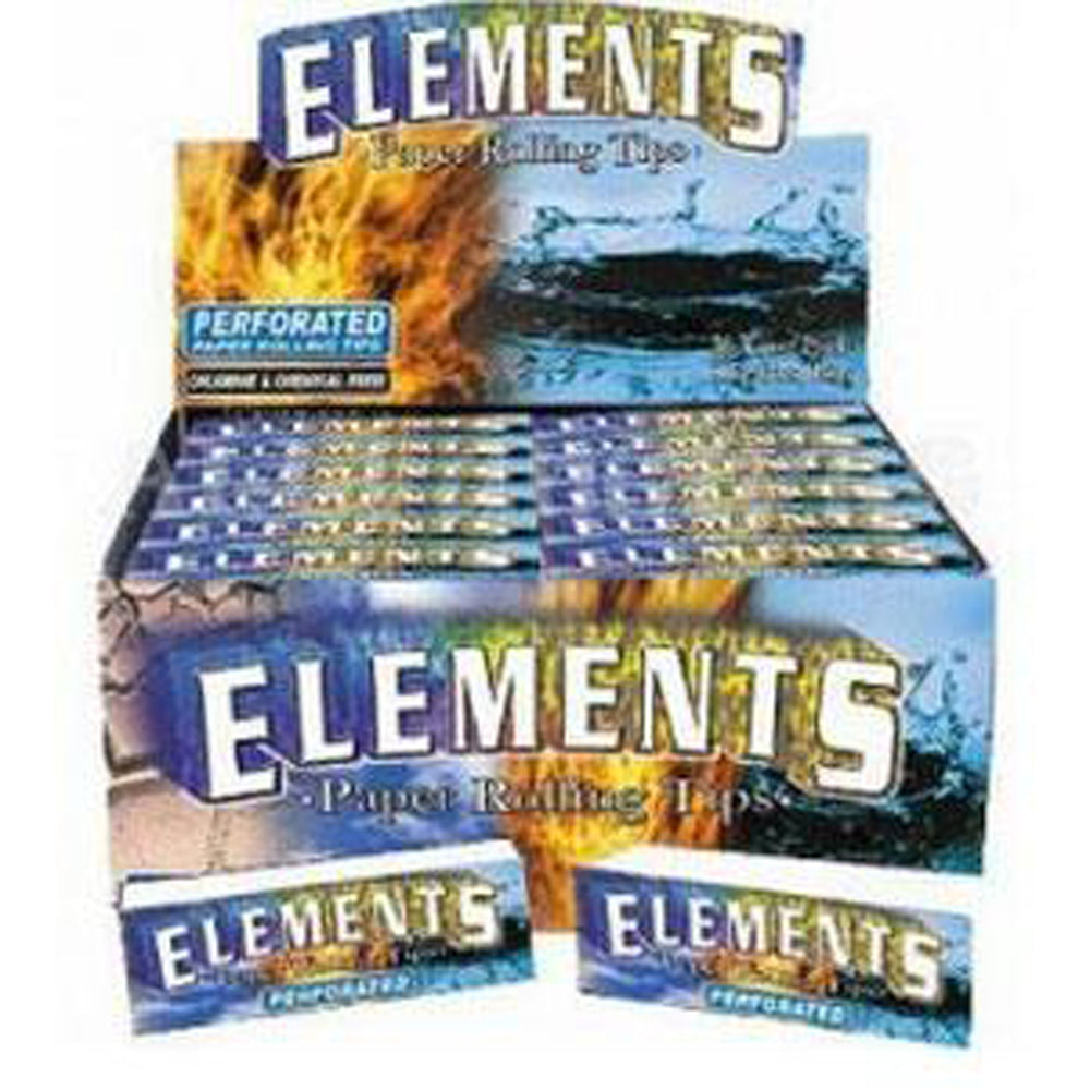 Elements Perforated Paper Rolling Tips Display (50 Tips Per Pack)