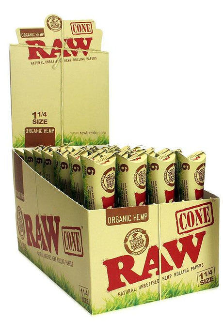 Raw Organic 1 1/4 Cones (32 Count) | Top of the Galaxy Smoke Shop.