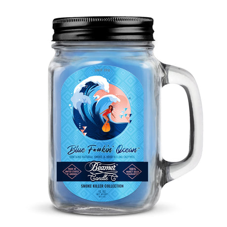 Beamer Candle Co. Blue F*#Kin Ocean (12 oz) | Top of the Galaxy Smoke Shop.