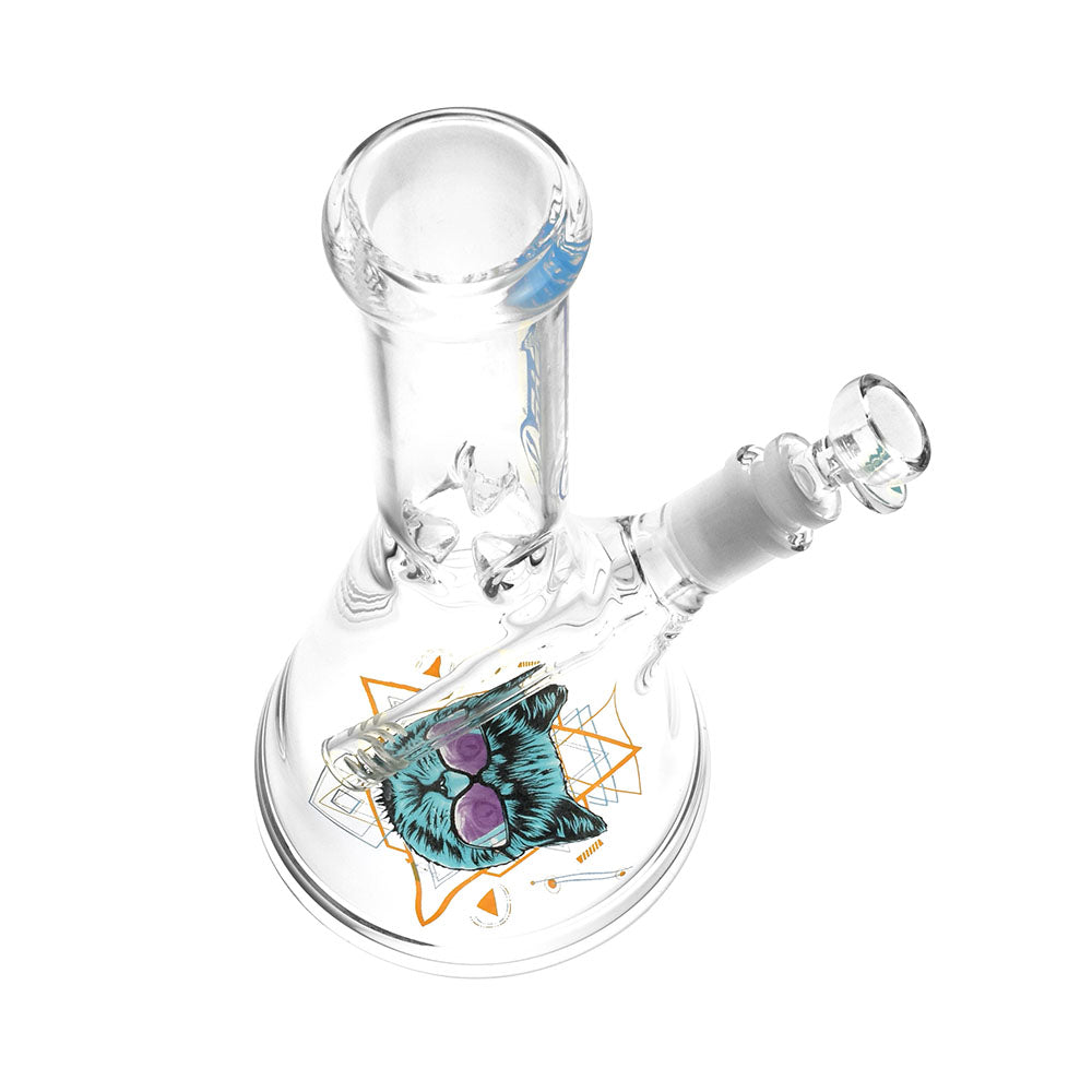 Pulsar Bottoms Up Sacred Cat Geometry Water Pipe - 10"/14mm F