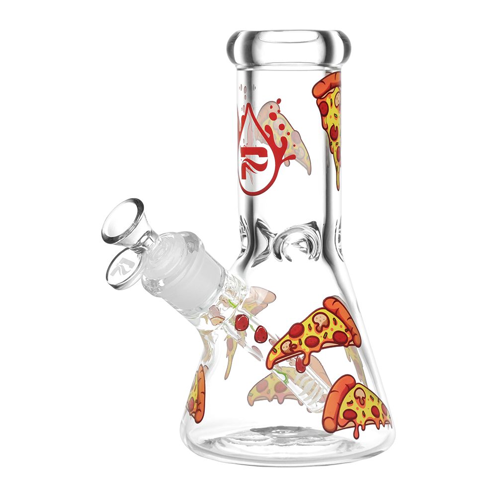 Pulsar Pizza Design Series Glass Beaker Water Pipe - 7.75" / 14mm F