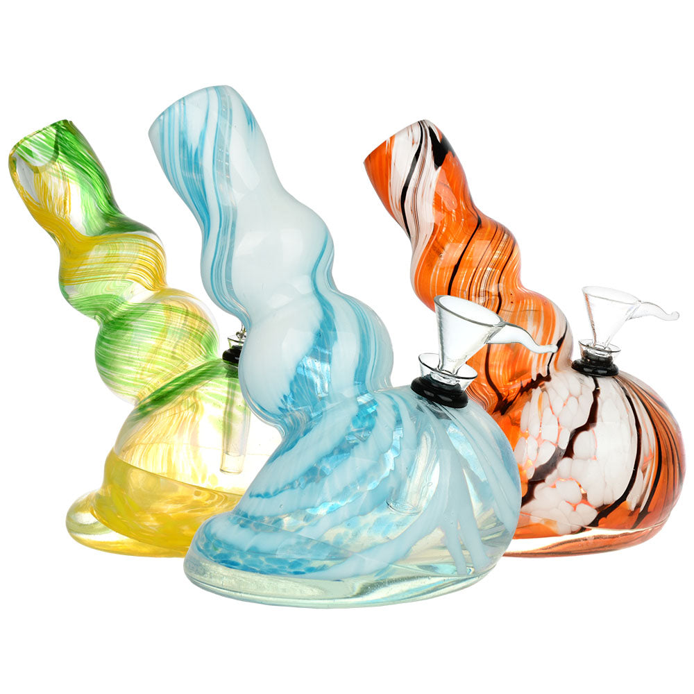 Easy Does It Soft Glass Water Pipe - 6.75" / Colors Vary