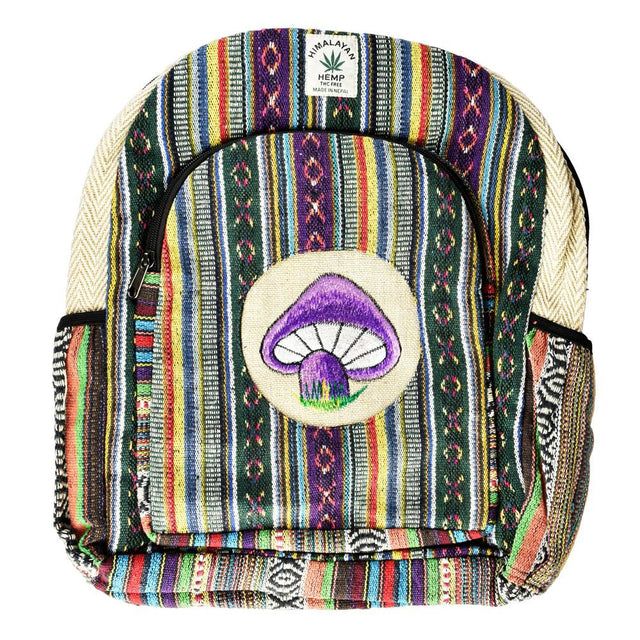 ThreadHeads Hemp Funky Mushroom Backpack | Top of the Galaxy Smoke Shop.