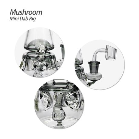 Waxmaid 5.71‘’ Mushroom Mini Dab Rig | Top of the Galaxy Smoke Shop.