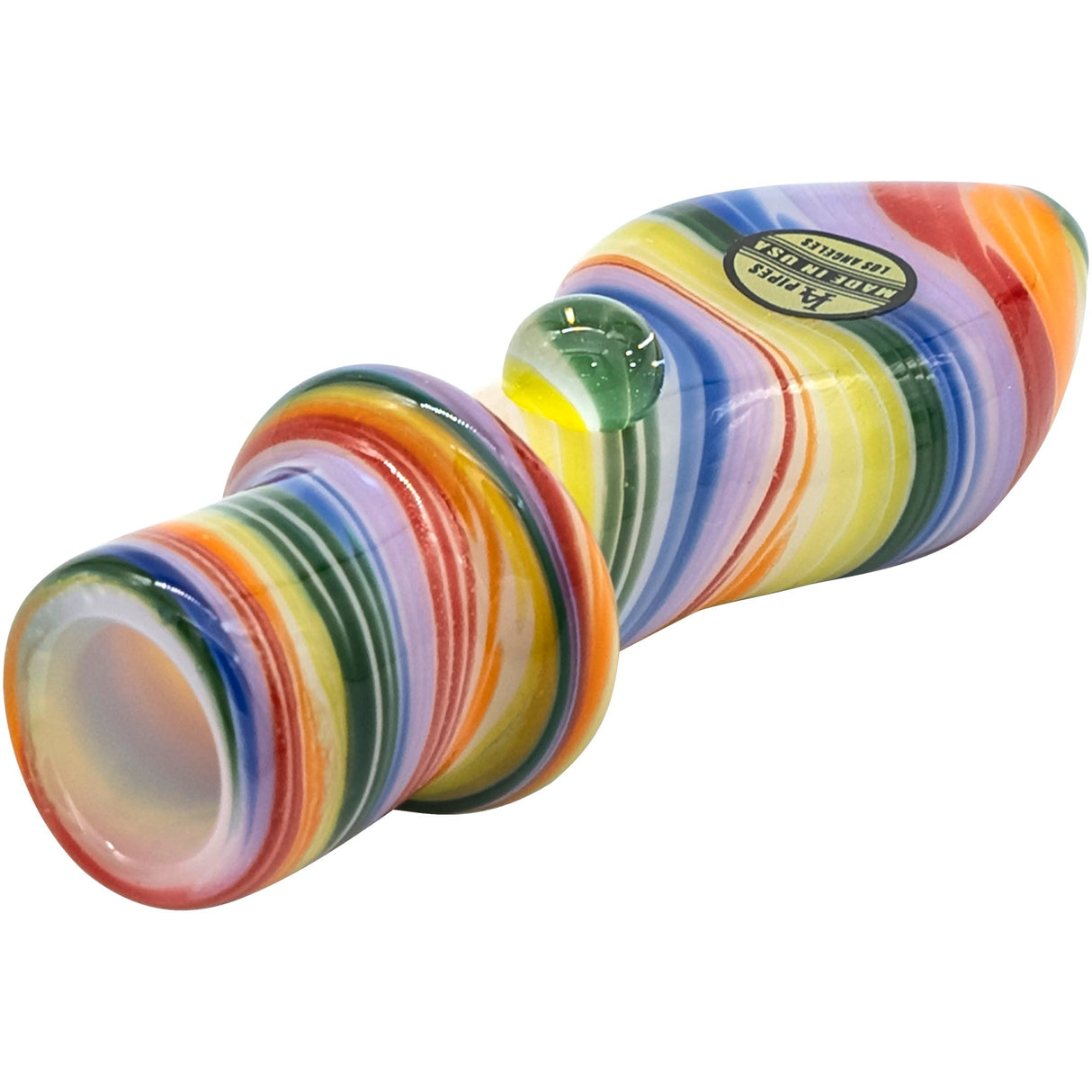 LA Pipes "Rainbow Tornado" Chillum Pipe