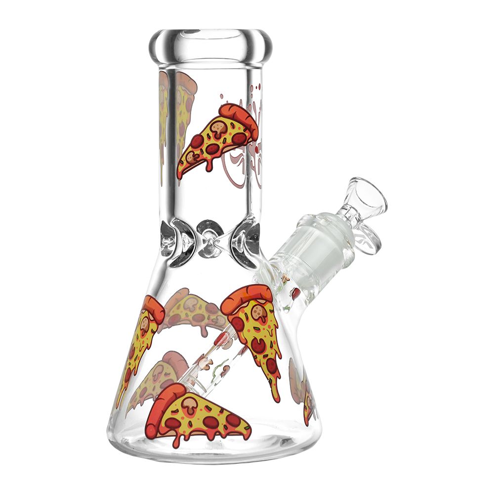 Pulsar Pizza Design Series Glass Beaker Water Pipe - 7.75" / 14mm F