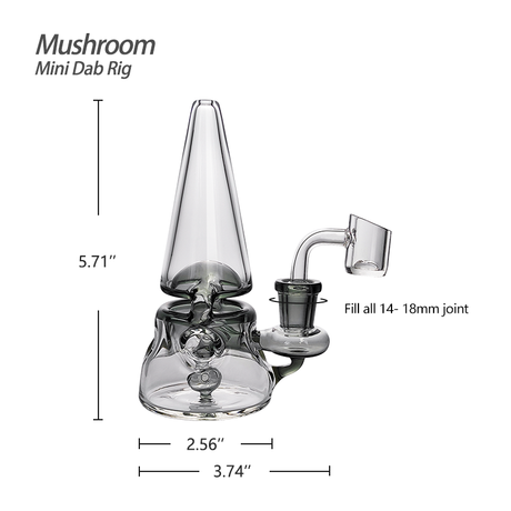 Waxmaid 5.71‘’ Mushroom Mini Dab Rig | Top of the Galaxy Smoke Shop.