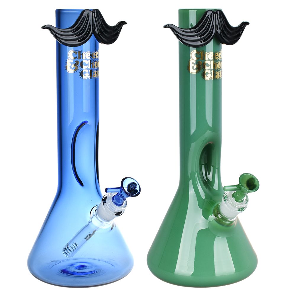 Cheech & Chong Glass Mustache Ride Beaker Bong | 12" | 14mm F