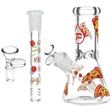 Pulsar Pizza Design Series Glass Beaker Water Pipe - 7.75" / 14mm F