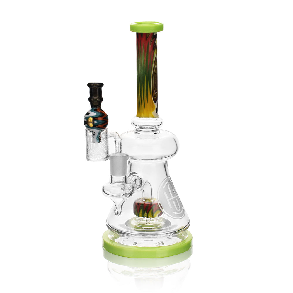 High Society Pegasi Premium Green Wig Wag Hybrid Bong