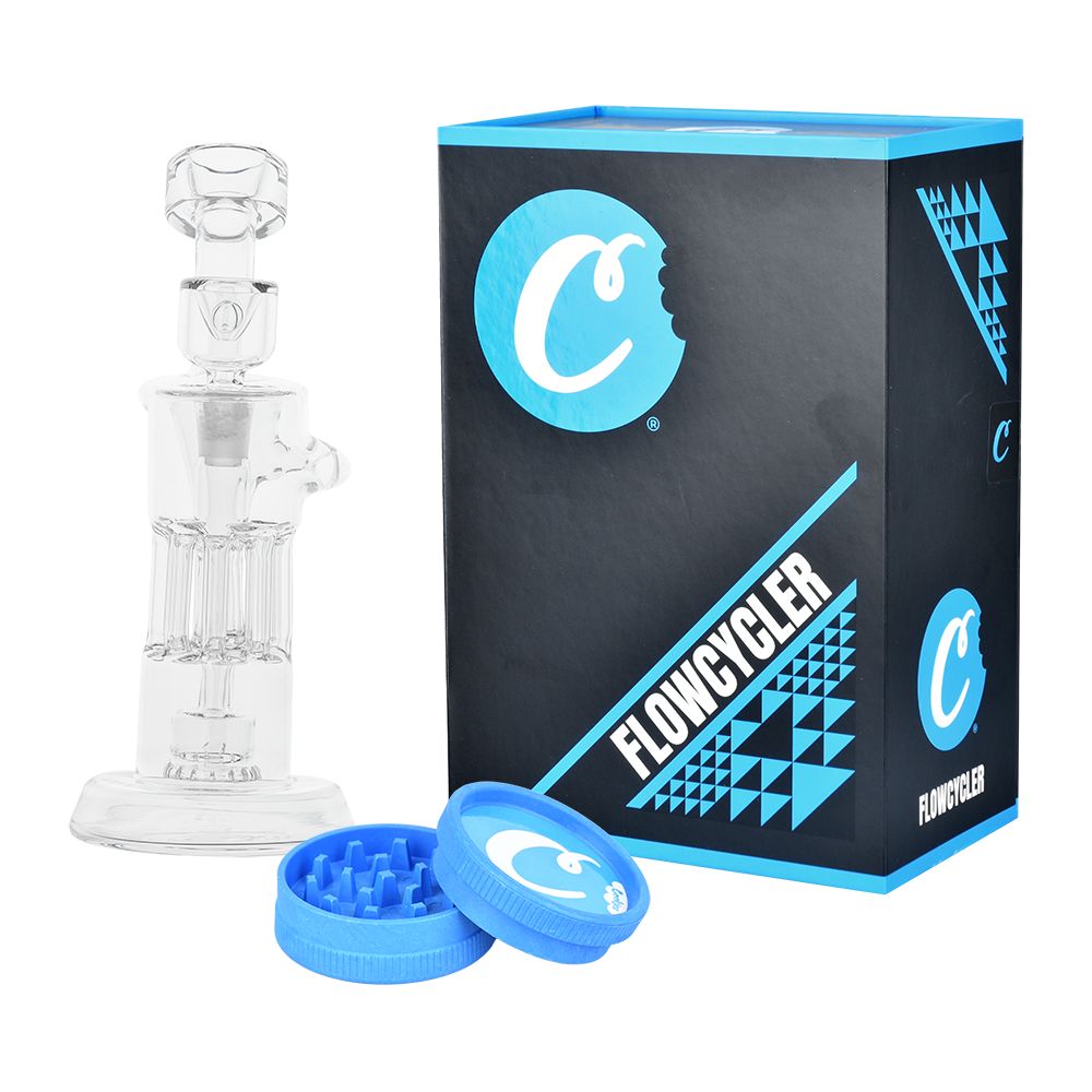 Cookies Flowcycler Glass Water Pipe - 8.5" / 14mm F
