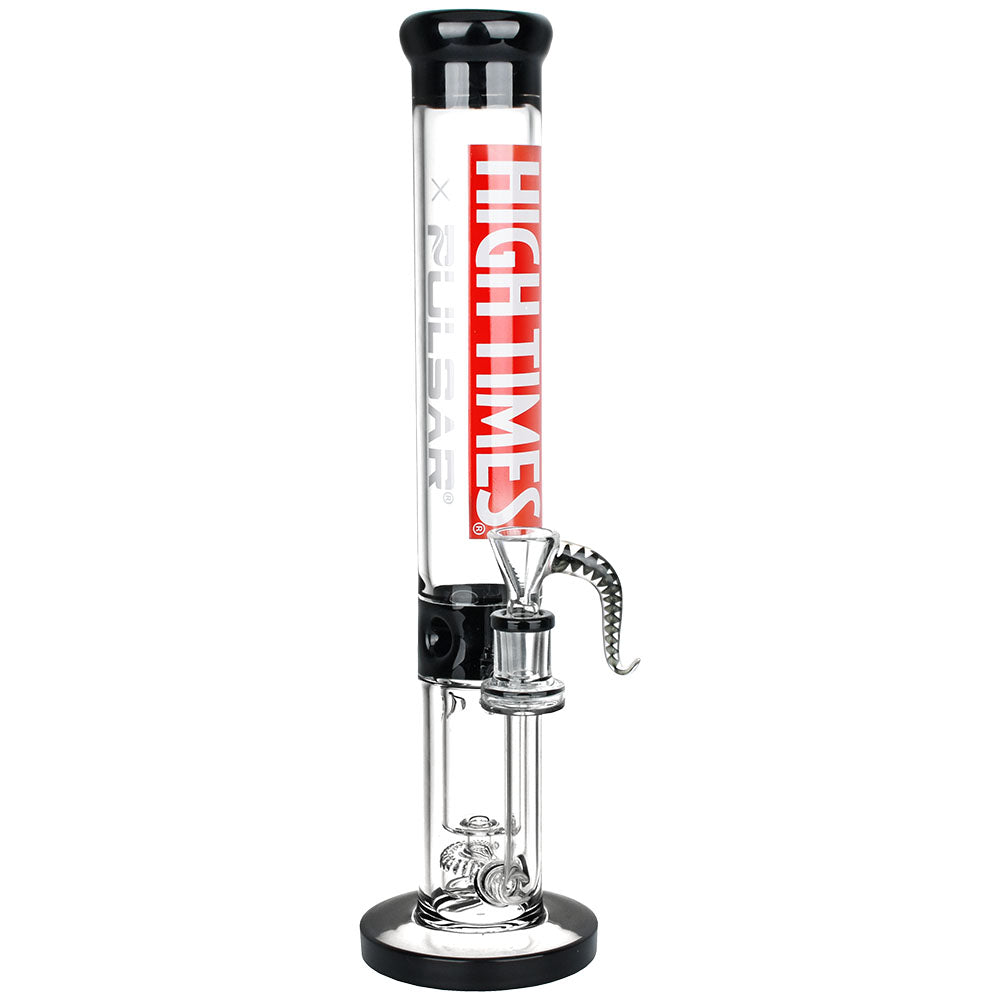 High Times x Pulsar Logo Straight Tube Recycler 14.75" Bong