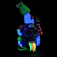 Thumbnail for Pulsar Rainbow Puking Skull Water Pipe - 9.5