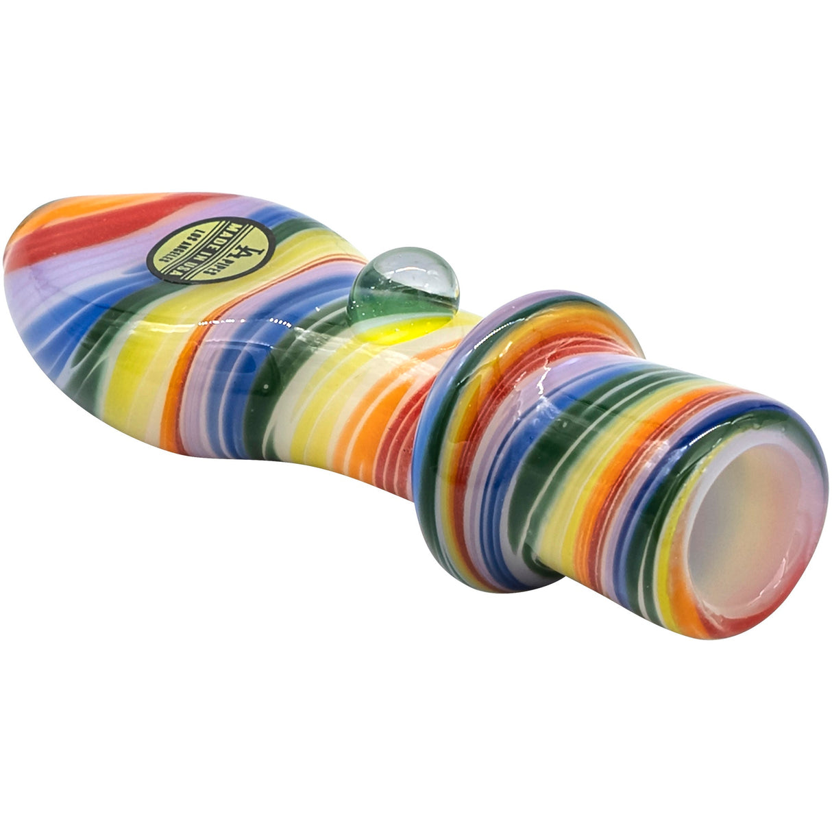 LA Pipes "Rainbow Tornado" Chillum Pipe