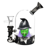 Spooky Witch Bell Jar Water Pipe - 5.5" / 14mm F