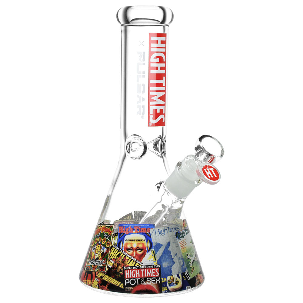 High Times x Pulsar Magazine Covers Beaker 10.5" Bong