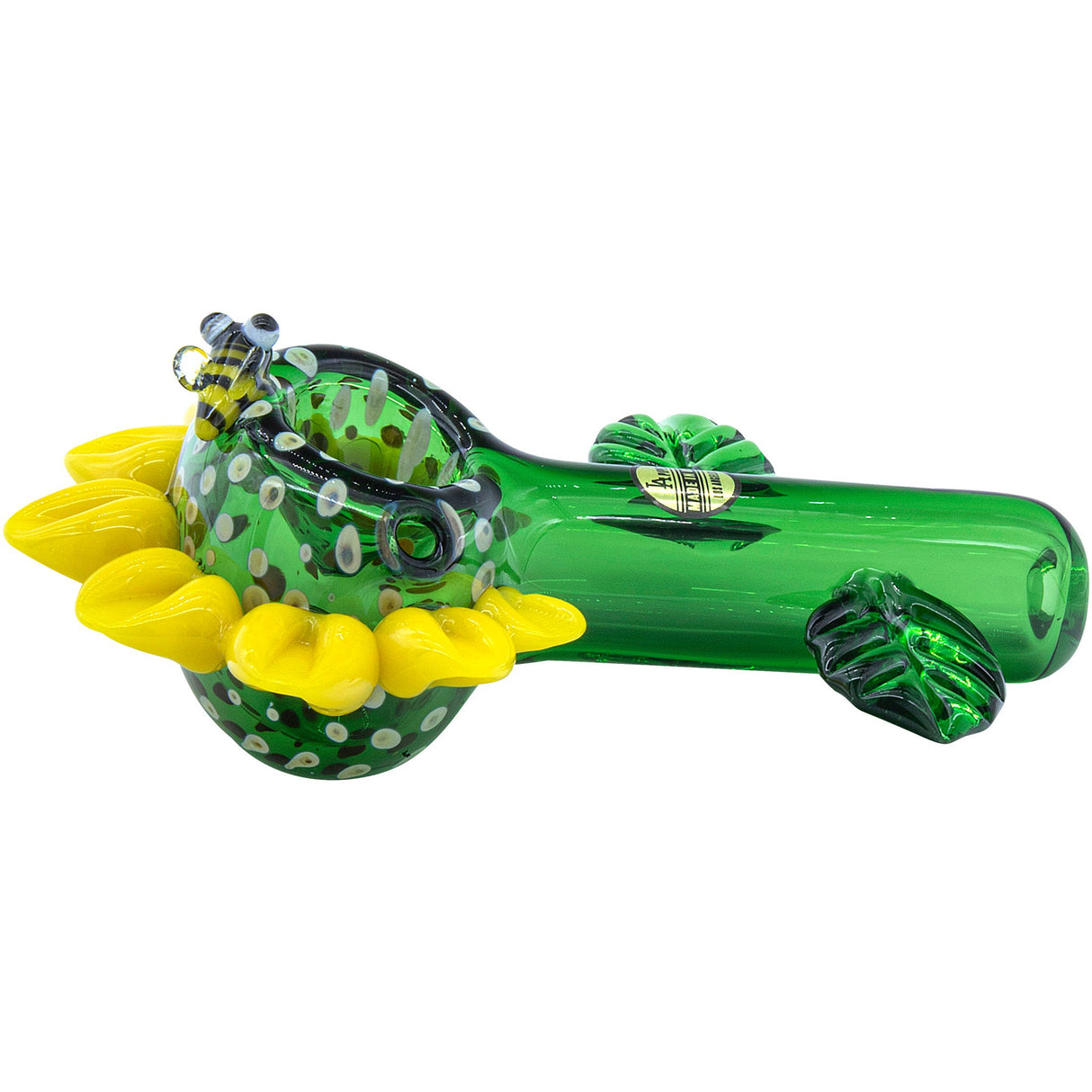 LA Pipes "Sunny Sunflowers" Glass Pipe