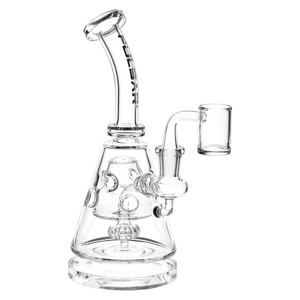 Pulsar Bent Neck Pyramid Glass Dab Rig - 8" / 14mm F