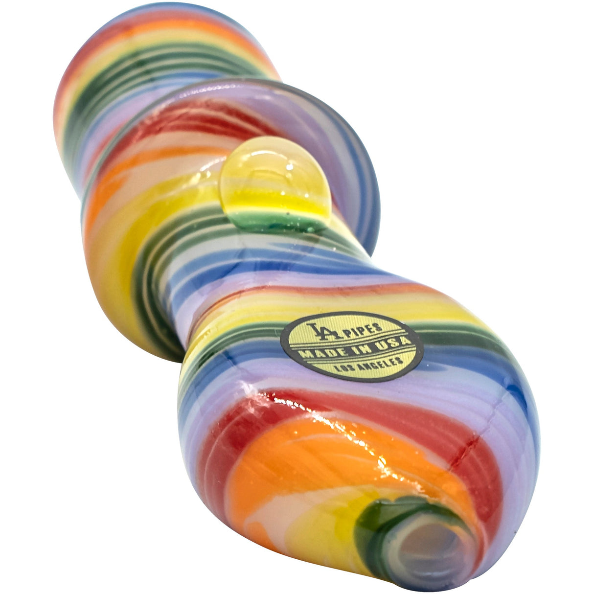 LA Pipes "Rainbow Tornado" Chillum Pipe