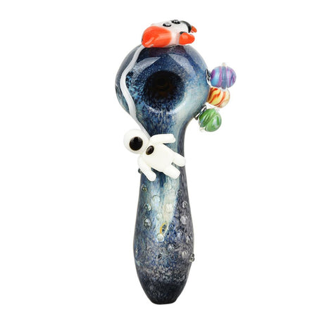 Empire Glassworks Glow In The Dark Spoon Pipe - 4.25" / Galactic