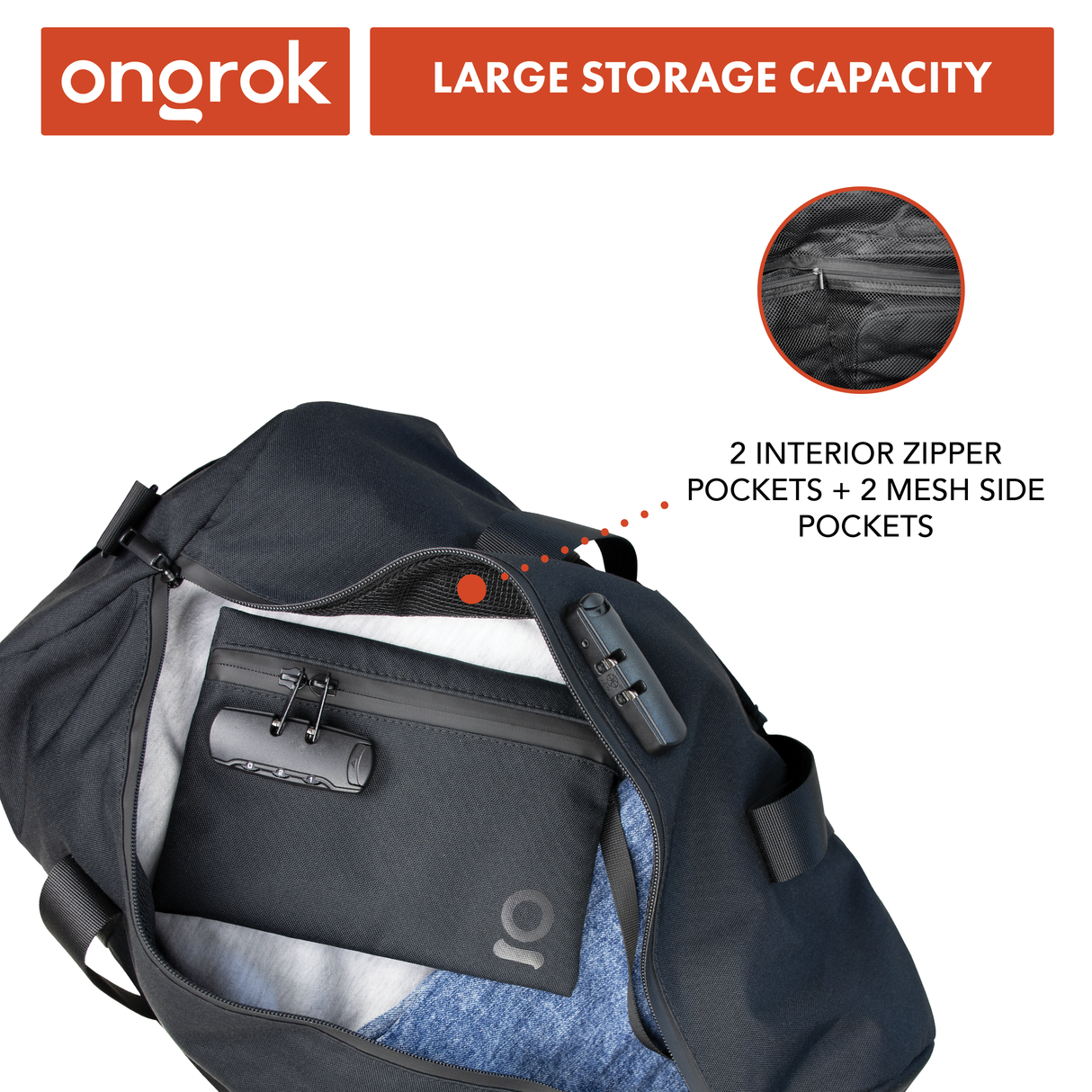 Ongrok Carbon-Lined Smell Proof Duffle Bag | Top of the Galaxy Smoke Shop.