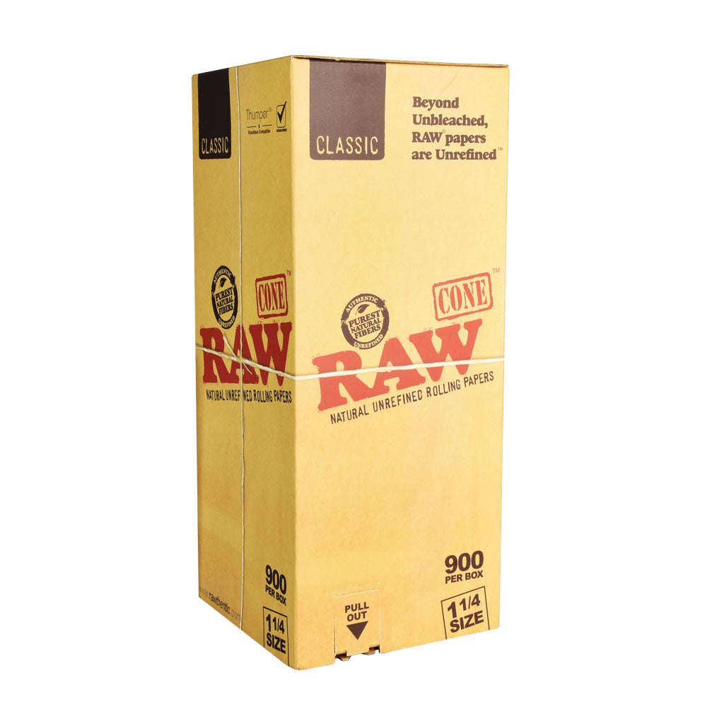 RAW Classic 1 1/4 Cones Bulk Box (900 Count)
