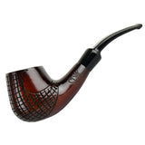 Pulsar Shire Pipes Engraved Brandy Cherry Tobacco Pipe/ Figured Wood