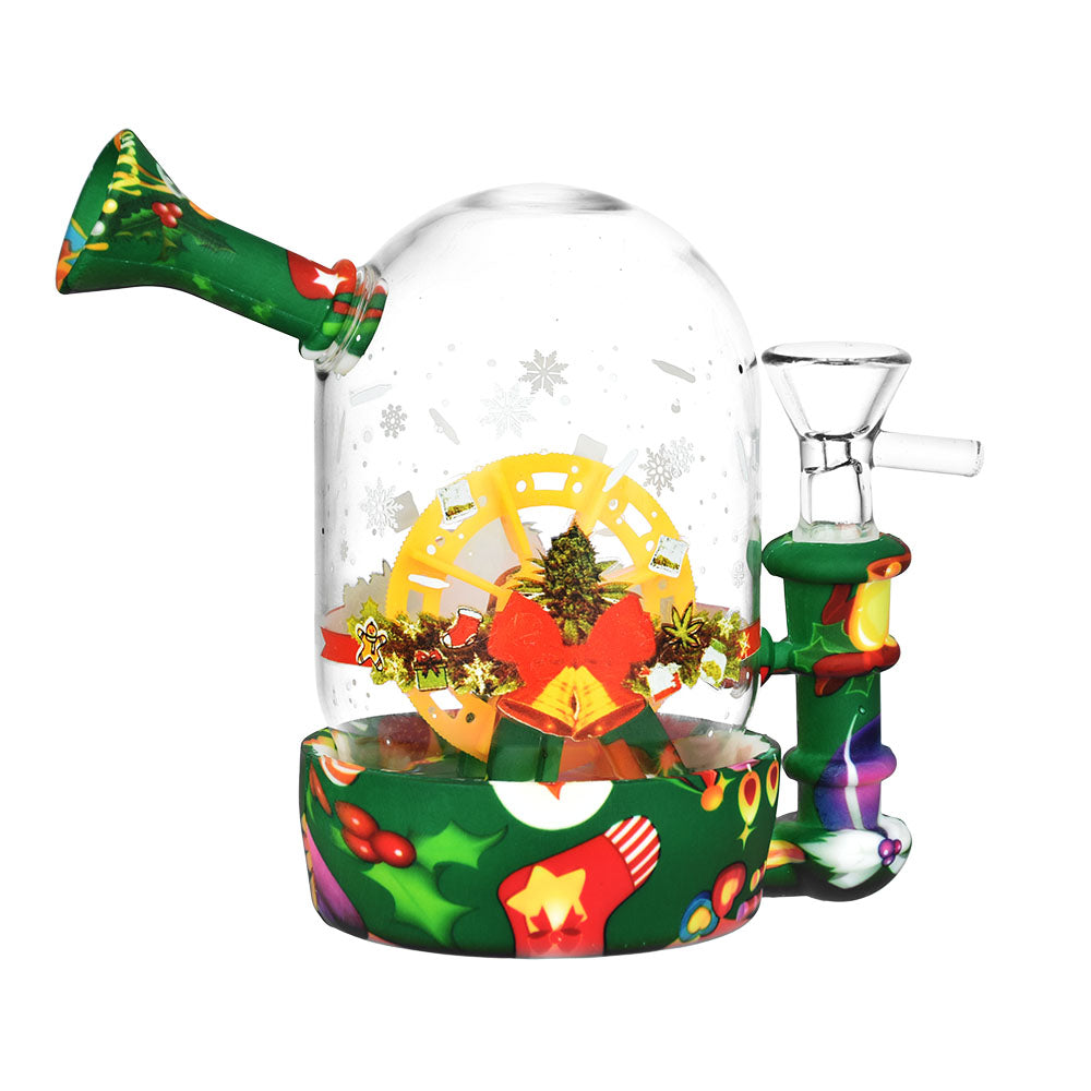 Christmas Waterwheel Bell Jar 4.5” Bong