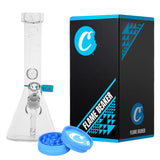 Cookies Flame Etched Glass Water Pipe - 13" / 14mm F