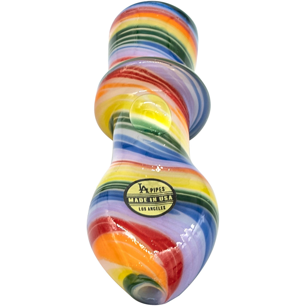 LA Pipes "Rainbow Tornado" Chillum Pipe