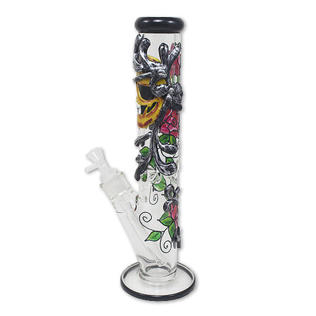 Grinning Reaper: 14" Straight Tube Bong | Top of the Galaxy Smoke Shop.