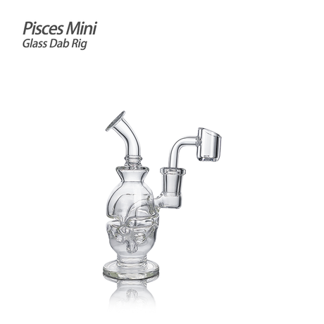 Waxmaid 5.27" Pisces Mini Glass Dab Rig | Top of the Galaxy Smoke Shop.