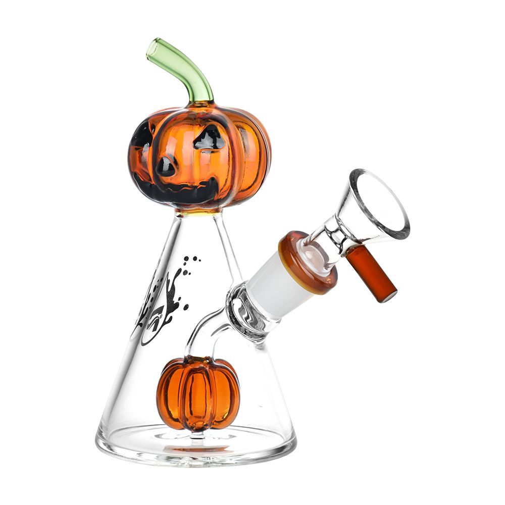 Pulsar Pleasant Pumpkin Pal Glass Water Pipe - 5.25" / 14mm F