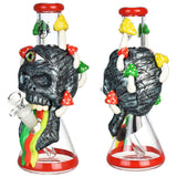 Pulsar Rainbow Puking Skull 10.25" Beaker Bong