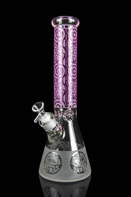 Tribal Head Etched Bong | CALIBEAR | Top of the Galaxy Smoke Shop.