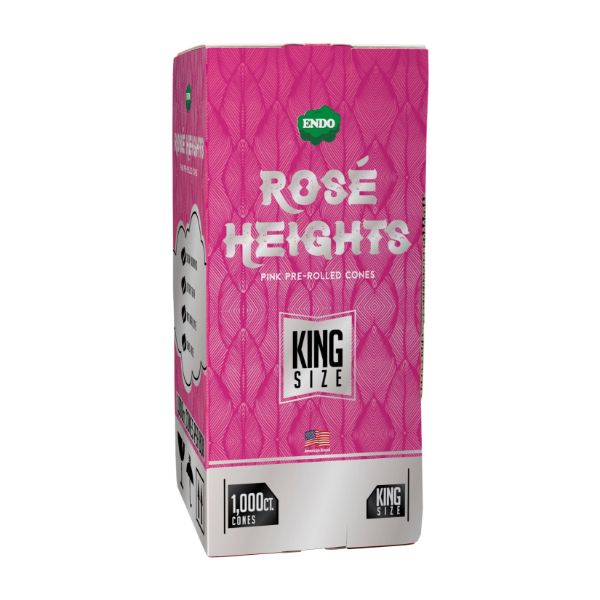 ENDO Rose Heights Premium Pink King Size Cones - (1000 Count)