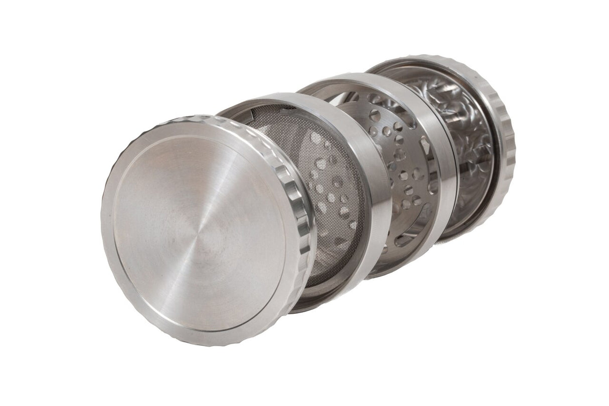 IASO GOODS FOUR PIECE 2.5" STAINLESS STEEL GRINDER | Top of the Galaxy Smoke Shop.