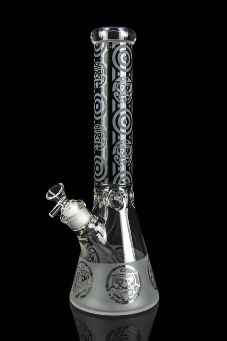 Tribal Head Etched Bong | CALIBEAR | Top of the Galaxy Smoke Shop.