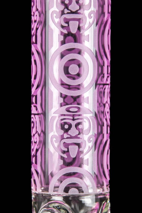 Tribal Head Etched Bong | CALIBEAR | Top of the Galaxy Smoke Shop.