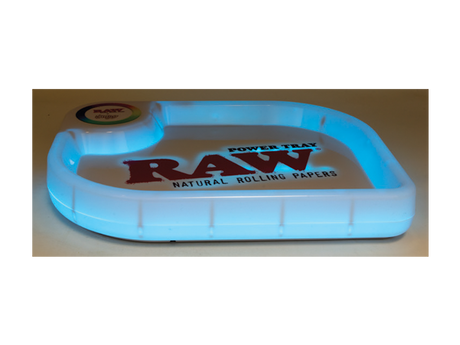 RAW Authentic Light Up Power Rolling Tray | Top of the Galaxy Smoke Shop.