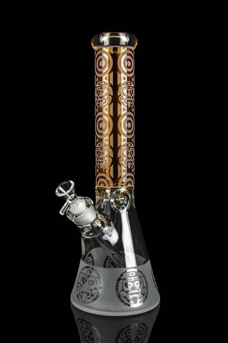 Tribal Head Etched Bong | CALIBEAR | Top of the Galaxy Smoke Shop.